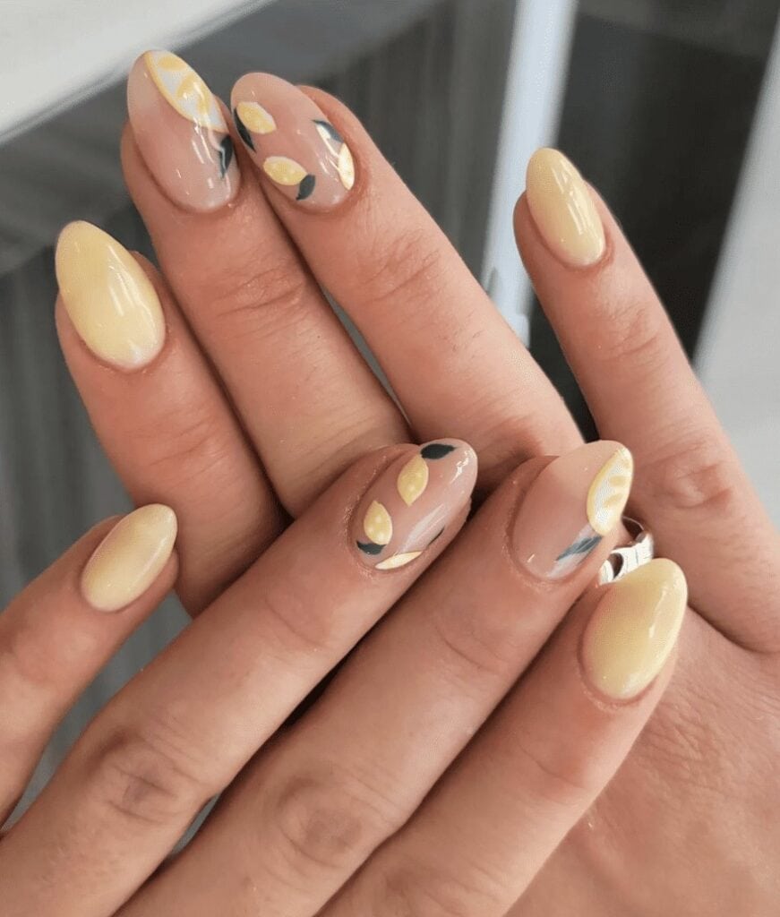 bright summer nails almond